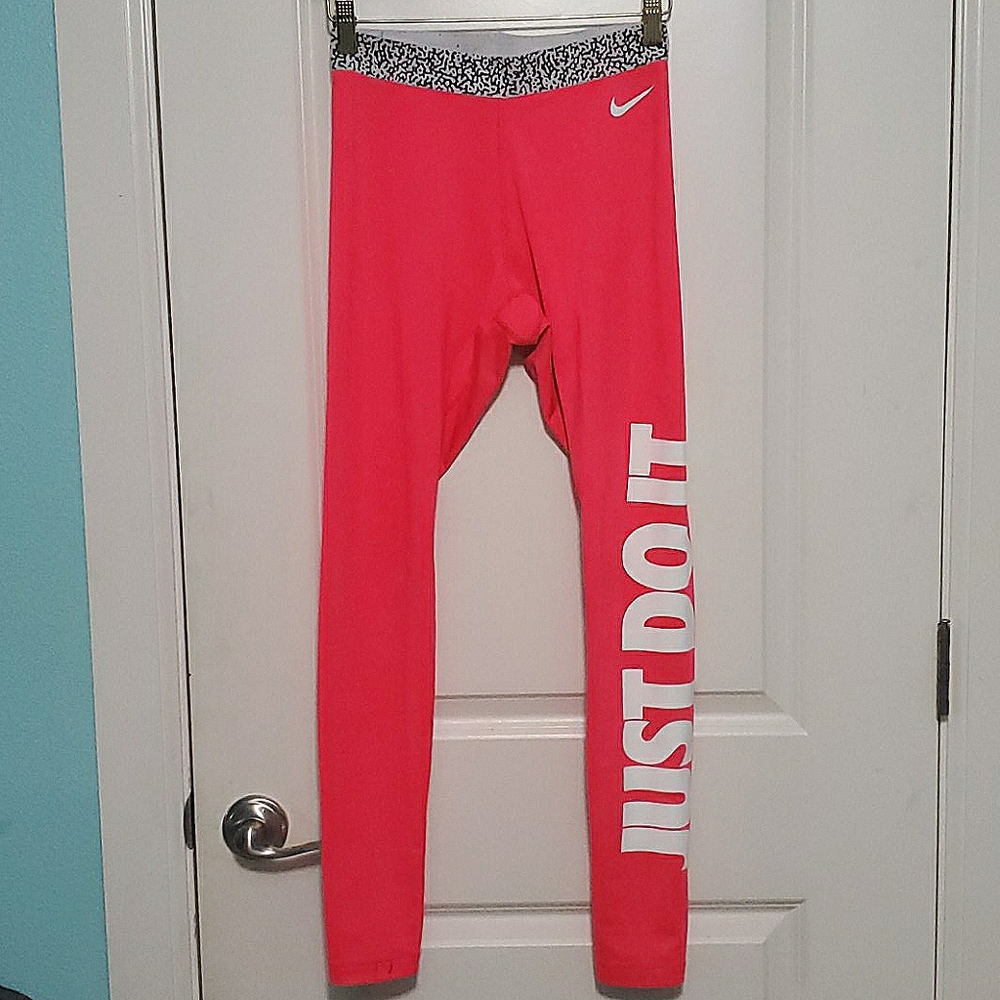 Nike pro pink full length legging